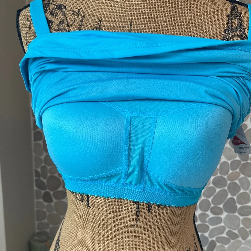 NWT Lands' End Women's Tankini in Aqua size 8 - Picture 7 of 10